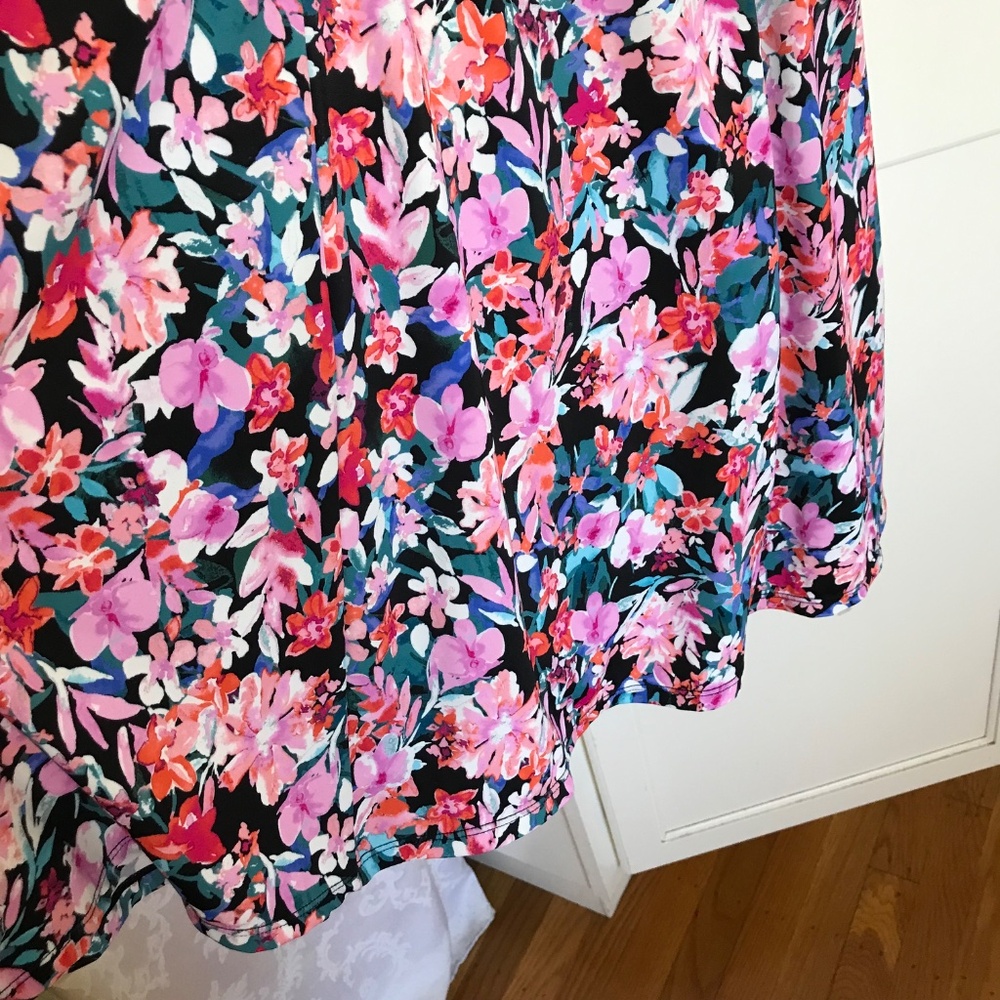 SWIM SOLUTIONS Floral Swimsuit Pink Black Women’s Plus Size 18 - Picture 7 of 16